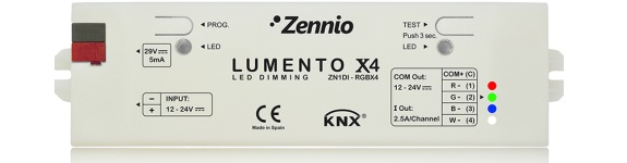 This low-voltage LED dimming actuator allows independent control of four-channels using PWM, with a 2.5A current limit per channel